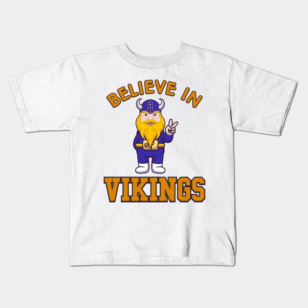 BELIEVE IN VIKINGS Kids T-Shirt by VISUALUV